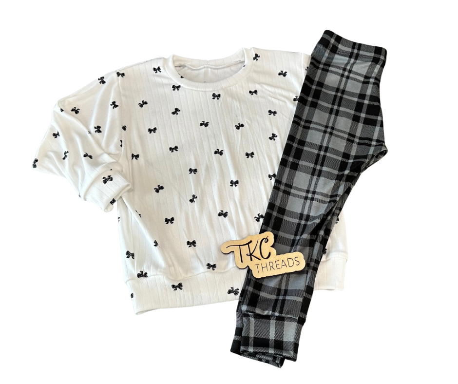 Bows and Plaid Set