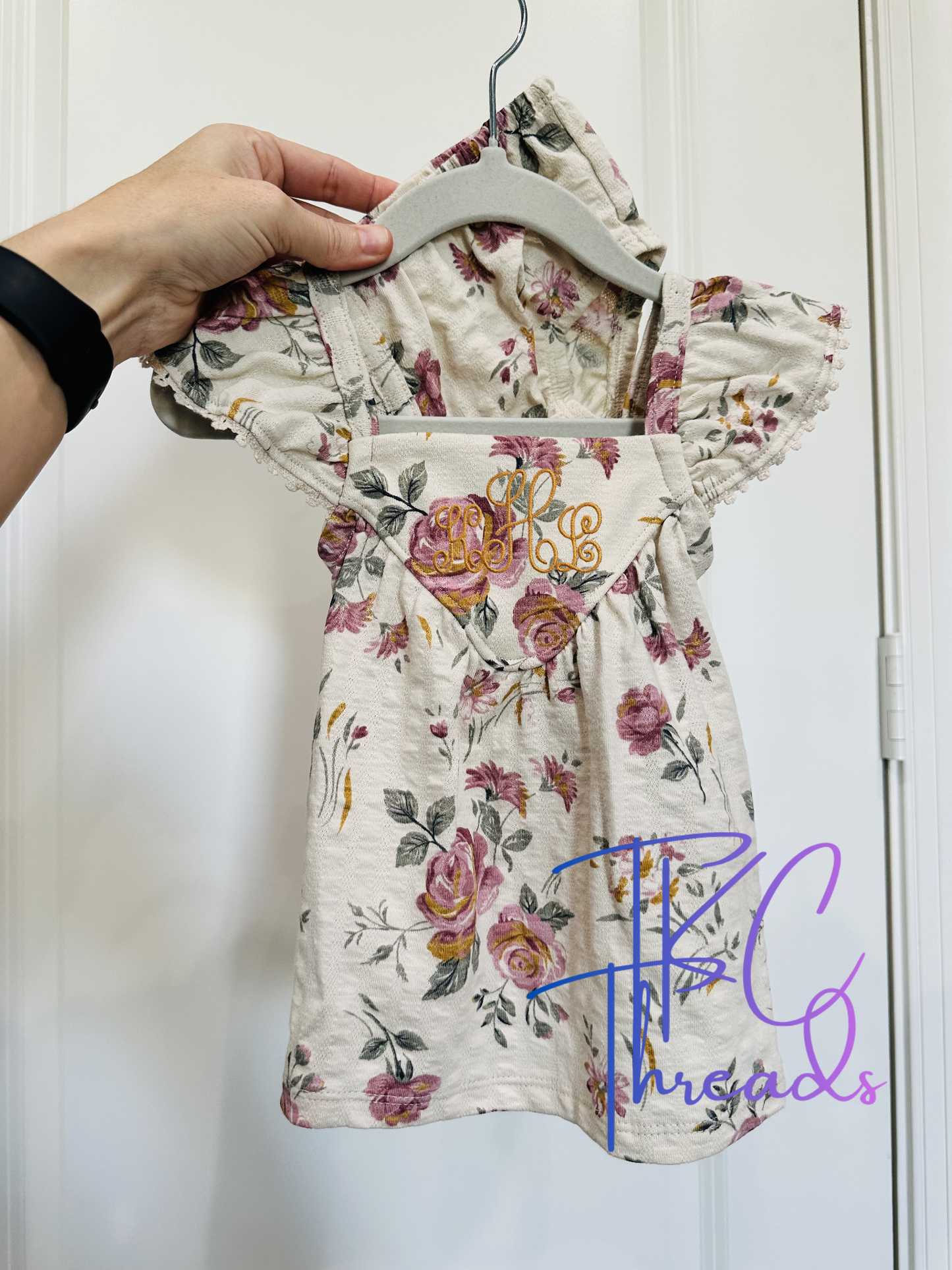 Monogram Floral Dress with Bloomers